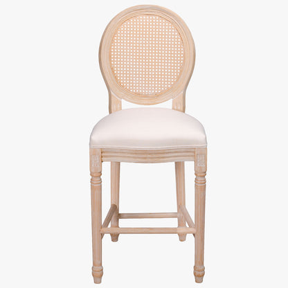 French Country Bar Chairs With Round Back (Set of 2)