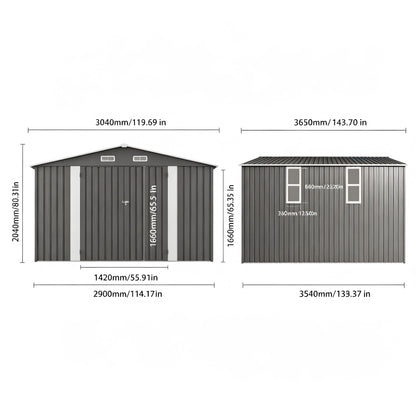 Outdoor Storage Shed With Lockable Doors
