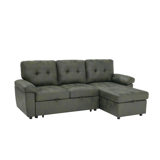 Convertible Sectional Sofa Bed With Pull Out Sleeper And Storage
