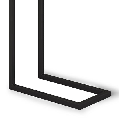 The Skyler - C Side Handcrafted Table features a black metal frame in an upside-down "L" shape, shown on a white background—perfect as a stylish modern furniture leg or accent piece.
