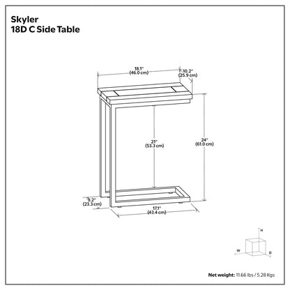 Skyler - Handcrafted C Side Table