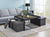 Black / 5 Pc. Coffee Table, 4 Stools