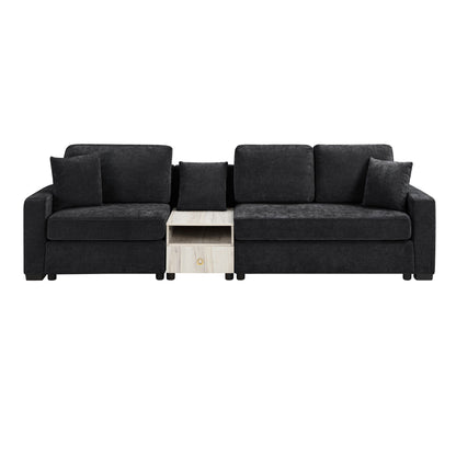 Modular Sofa Couch With Storage Armrest And Center Console