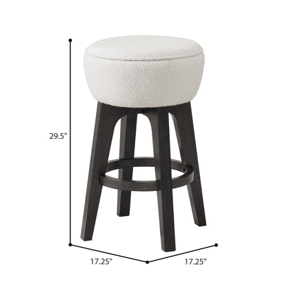 Backless Bar Stools With Soft Cushion (Set of 2) - Brown