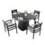 Black / 5 Pc. Table, 4 Arm Chairs