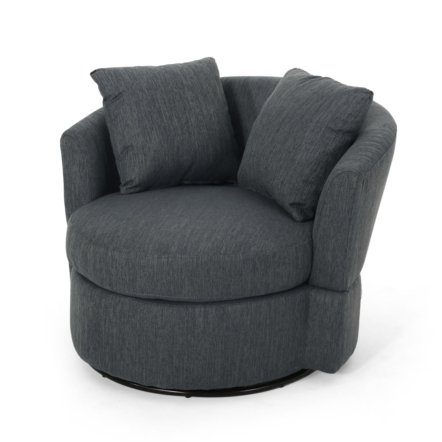 Swivel Club Chair With Circular Design