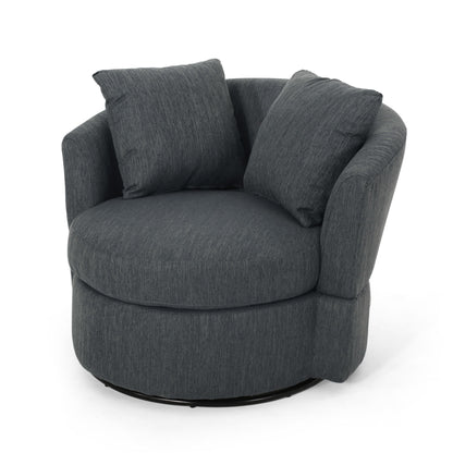 Swivel Club Chair With Circular Design