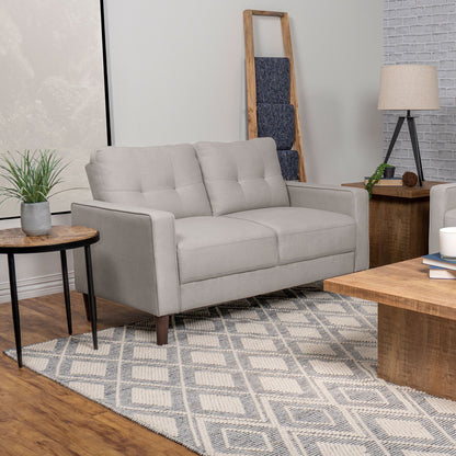 Harvey - Tufted Loveseat With Track Arm Design