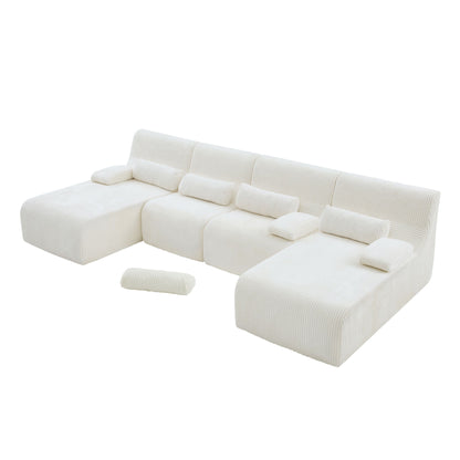 Oversized Sectional Sofa, Living Room Seating With Modular Design