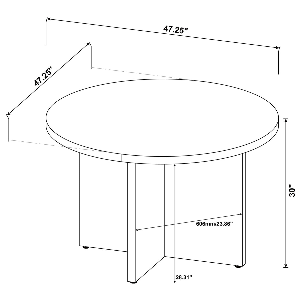 Larrabee - Round Dining Table - Mango Color