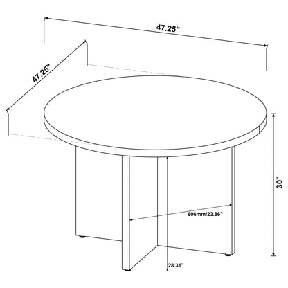 Larrabee - Round Dining Table - Mango Color