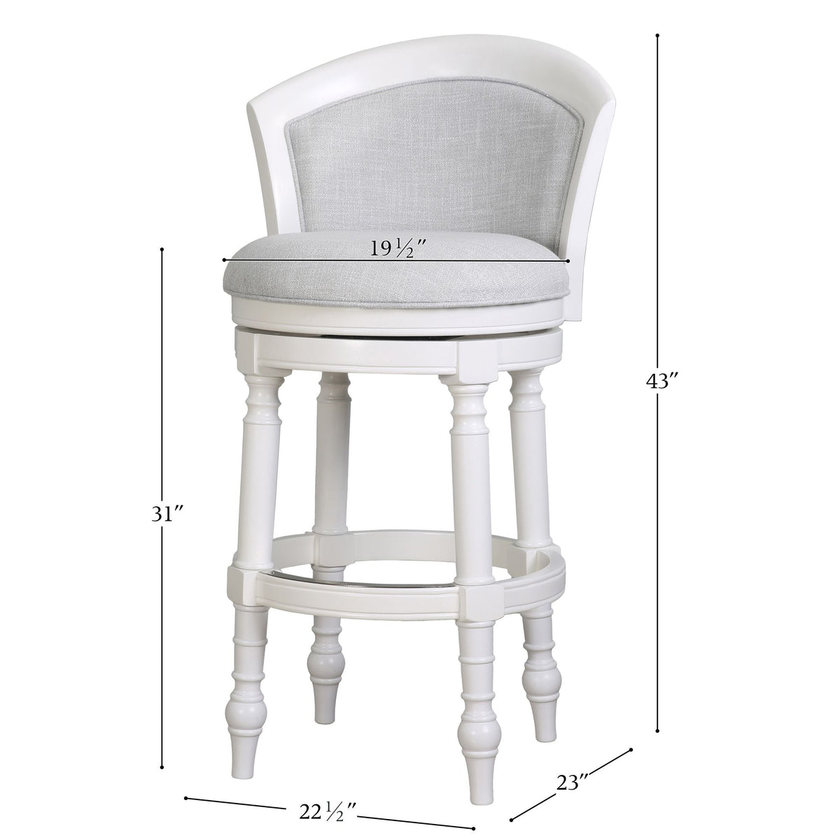 Barrel Back Stool With Swivel