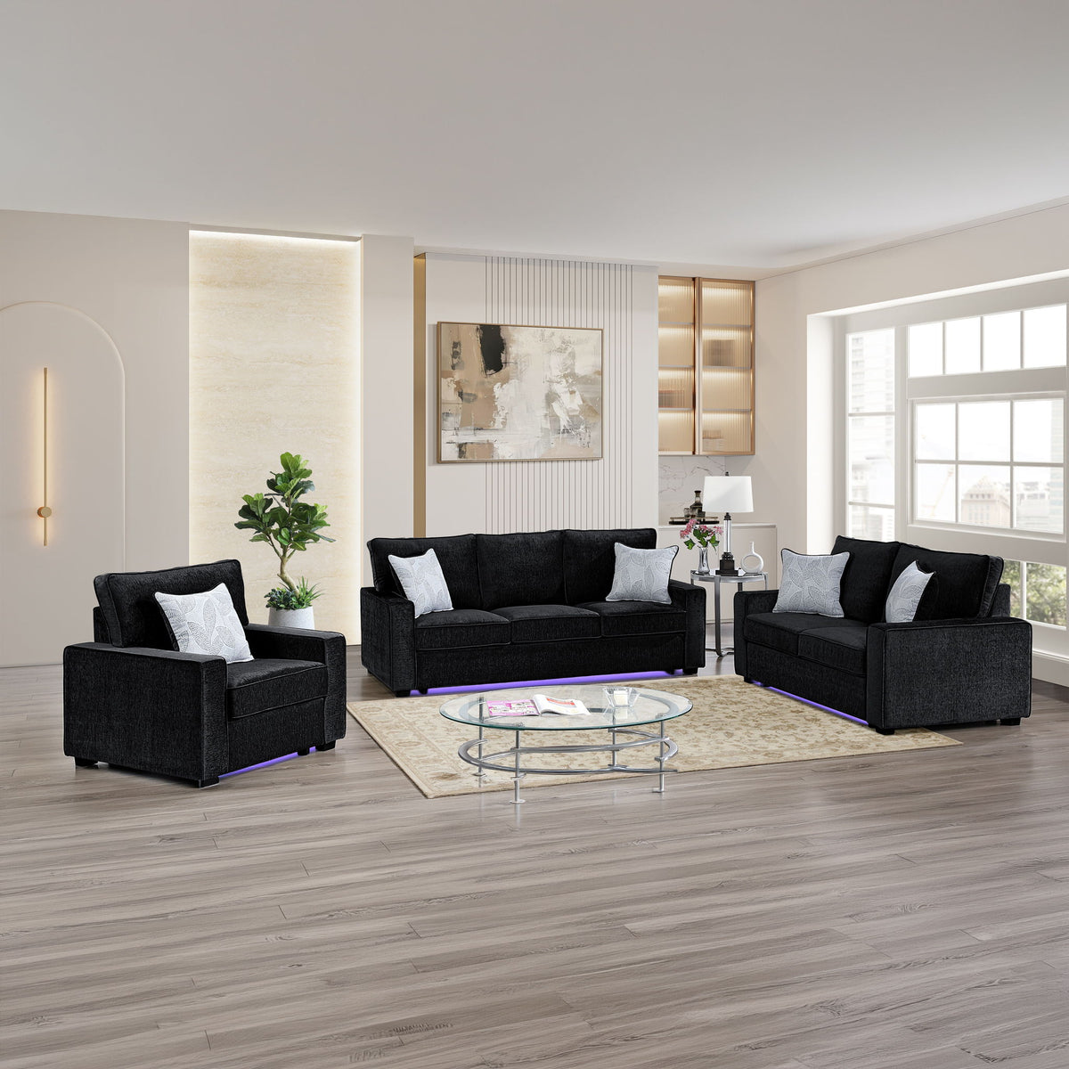 Rita - Living Room Set With LED