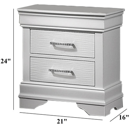 Nightstand With Drawers - White