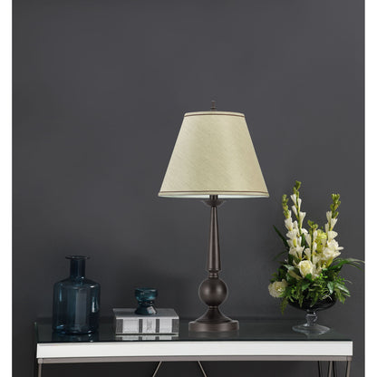 Table Lamps With Cone Shade (Set of 2) - Beige / Brown