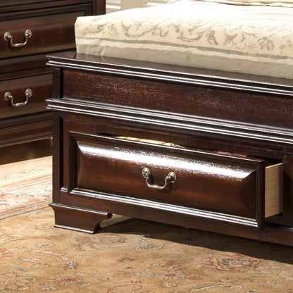 The Lavita Storage Bed features a convenient drawer for added storage.