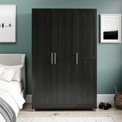Camberly - Framed 3 Door Wardrobe - Black