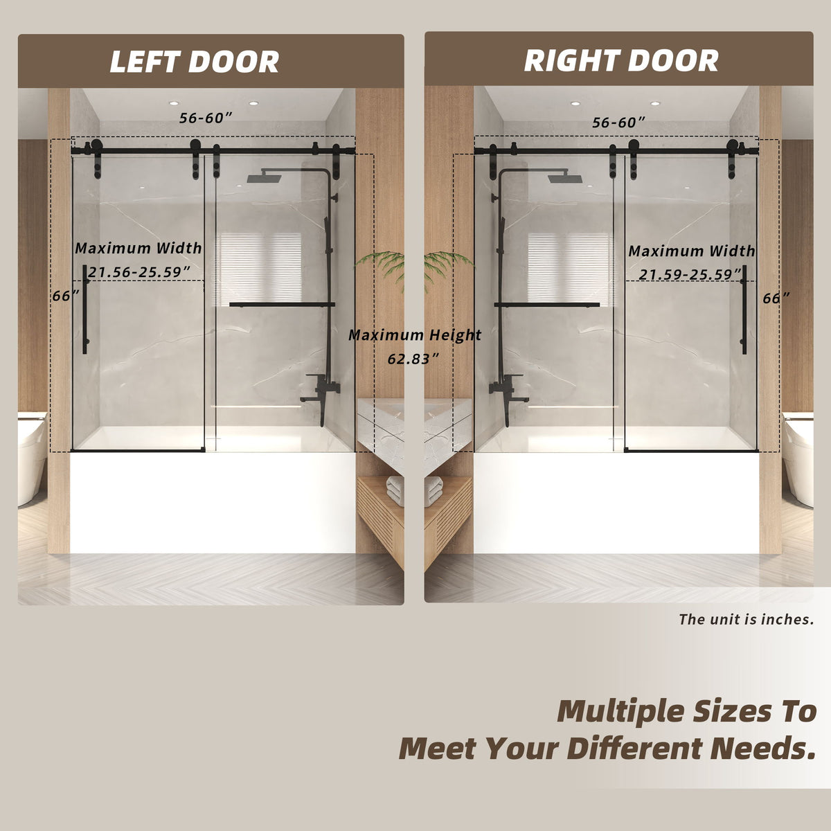 Frameless Sliding Bathtub Door With Frame