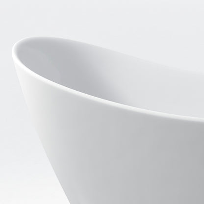 Freestanding Tub With Overflow And Pop Up Drain, Ergonomic Design