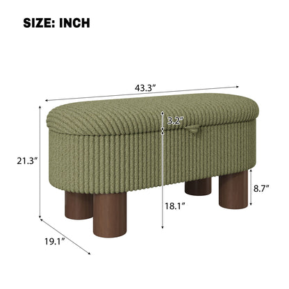 Storage Ottoman Upholstered Bench With Lift Top Storage For Bedroom