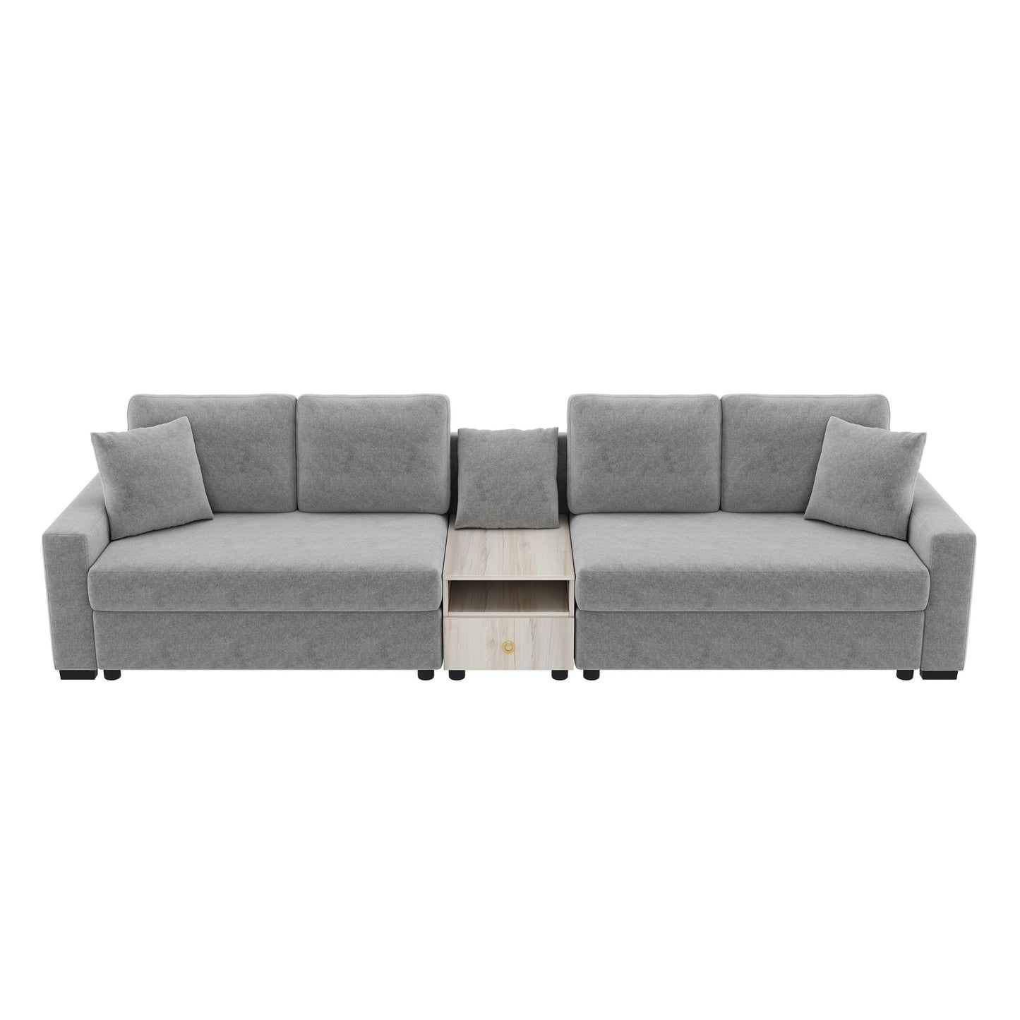 Modular Sofa Couch With Storage Armrest And Center Console