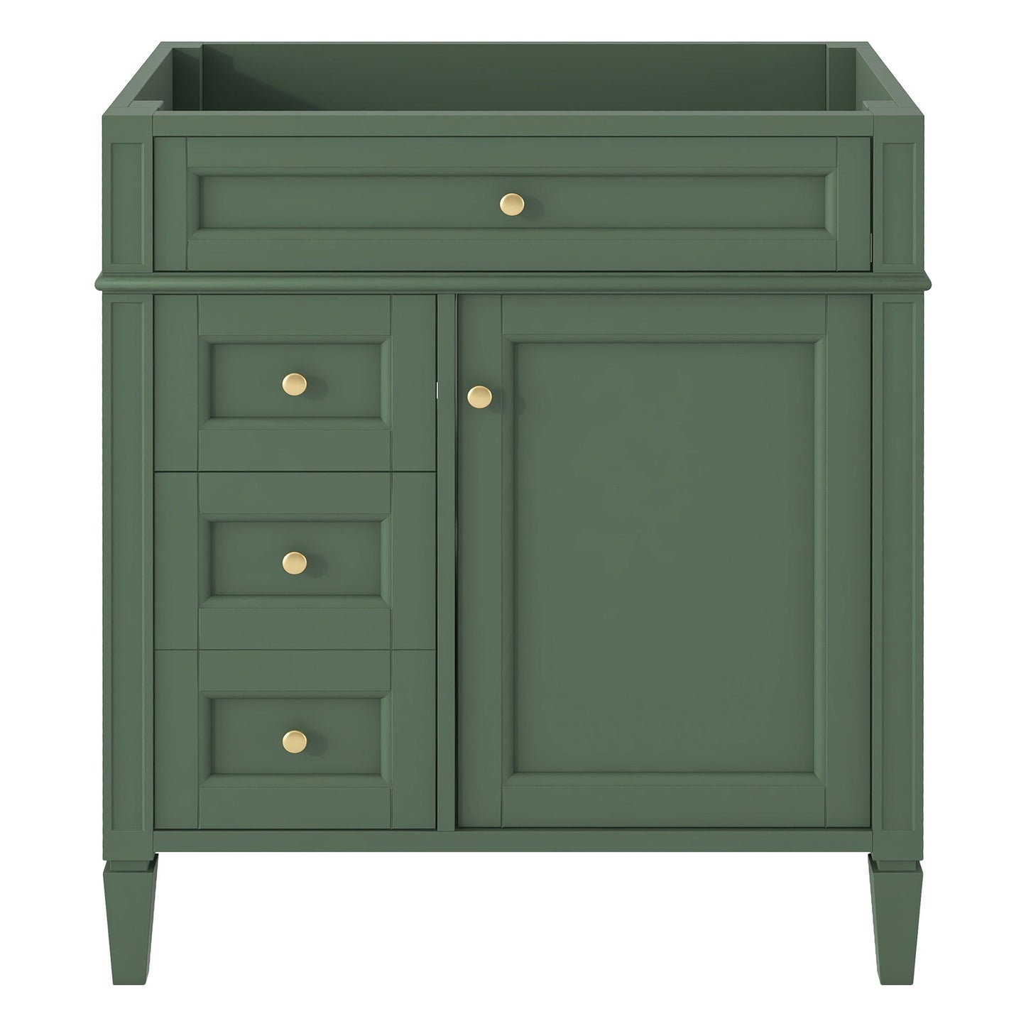Bathroom Vanity With 2 Drawers And Tip-Out Drawer, Storage Cabinet