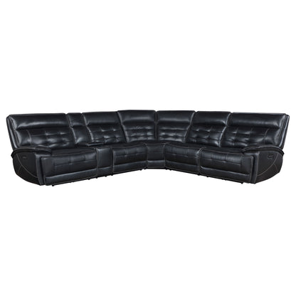 Hayden - Dual Power Reclining Sectional Sofa - Black