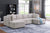 Gray / Reversible Sectional Sofa With 2 Ottomans