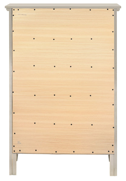 The Hammond - Chest features a light wood finish and a plain back panel, secured with evenly spaced black screws along the edges and in rows across the surface.