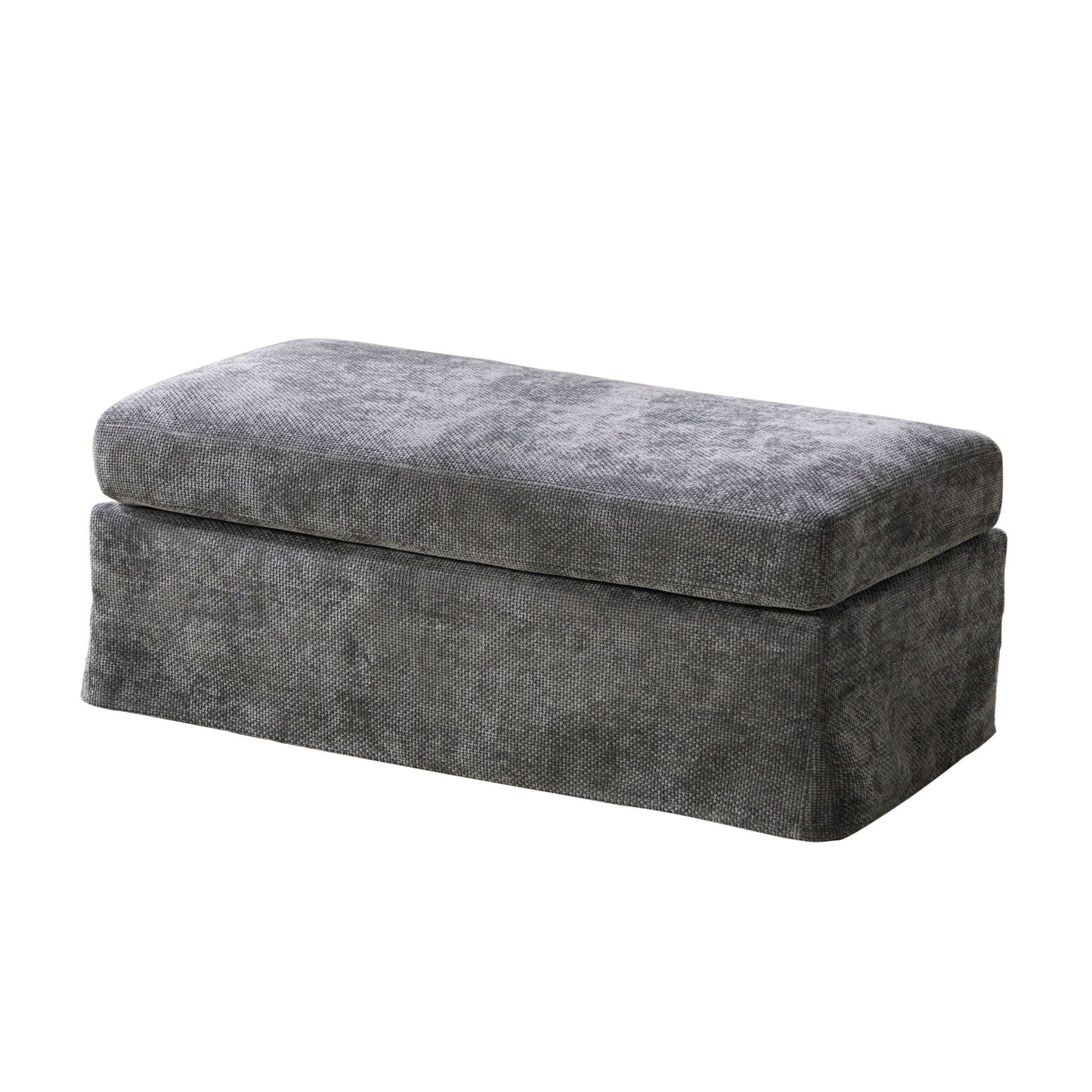 Wide Modern Upholstered Ottoman Foot Stool