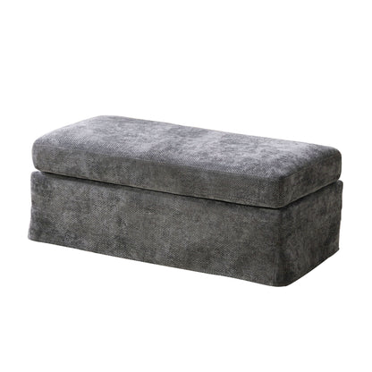 Wide Modern Upholstered Ottoman Foot Stool