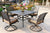 Light Brown / 5 Pc. Table, 4 Swivel Chairs