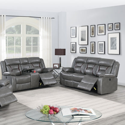 Living Room Set With Pillow Armrest And Tufted Backrest