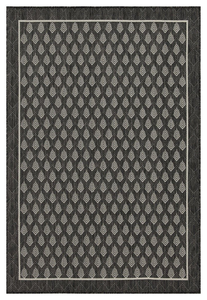 Sunshine - 5'3" X 7'3" Indoor, Outdoor Polypropylene Area Rug - Anthracite