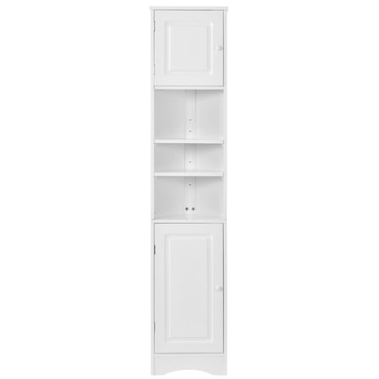 Multi Functional Corner Cabinet With Adjustable Shelves And 2 Doors