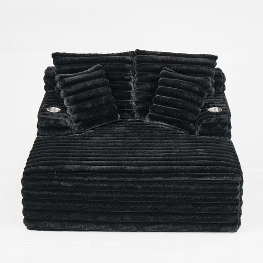 Oversized Chaise Lounge Chair Indoor With Pillows For Living Room
