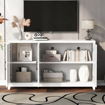 TV Stand, Media Console Cabinet With 2 Spacious Storage Space