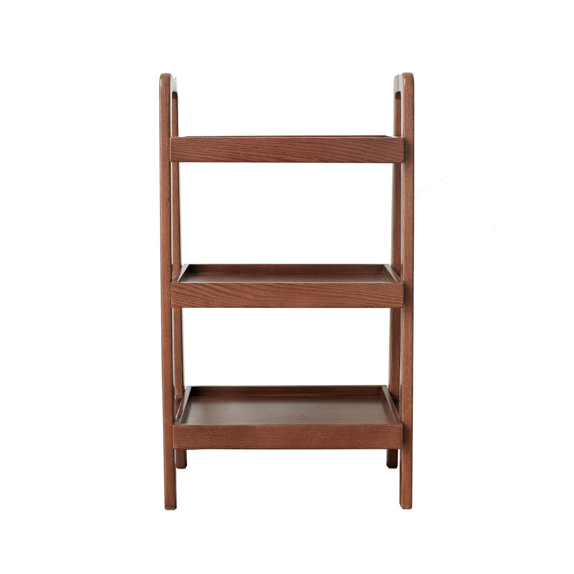 The Premium Storage Organizer is a 3-tier beech shoe rack in a walnut finish, featuring a simple, minimalist design—ideal for entryways or living rooms and displayed against a white background.