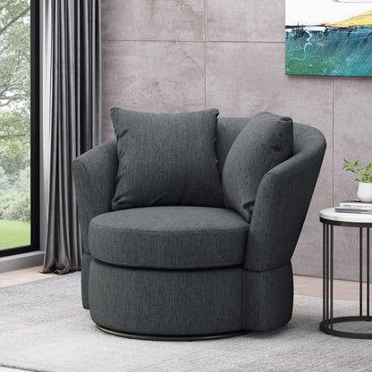 Swivel Club Chair With Circular Design