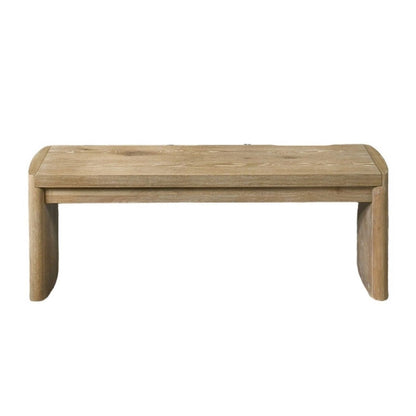 Upholstered Bench For Dining Room - Oak