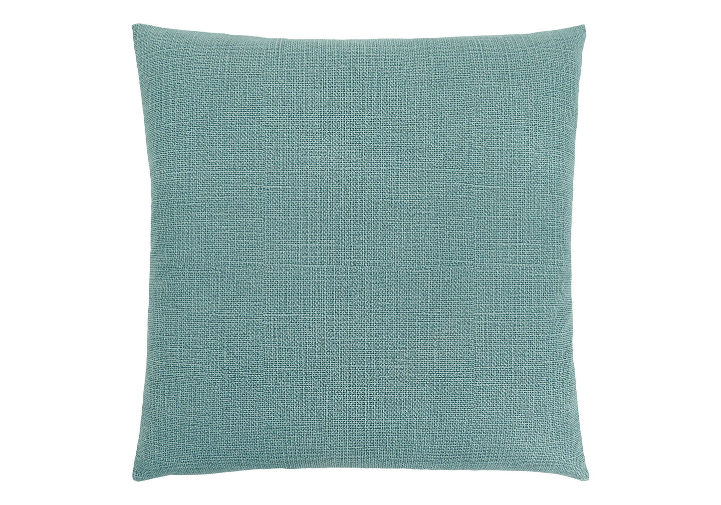 The Pillow Square, Insert Included, Decorative Throw, Hypoallergenic features a teal textured fabric and is shown against a white background.