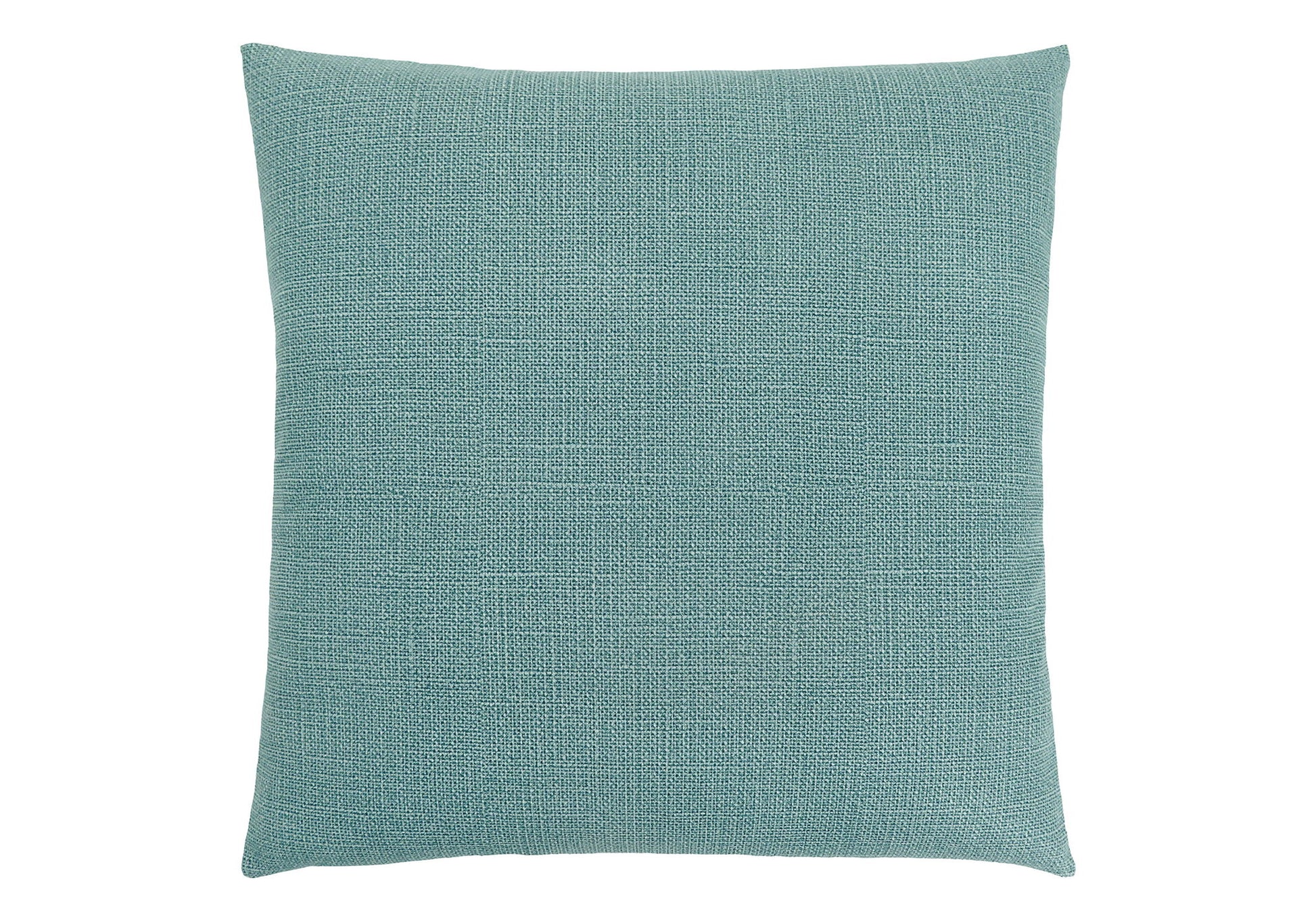 The Pillow Square, Insert Included, Decorative Throw, Hypoallergenic features a teal textured fabric and is shown against a white background.