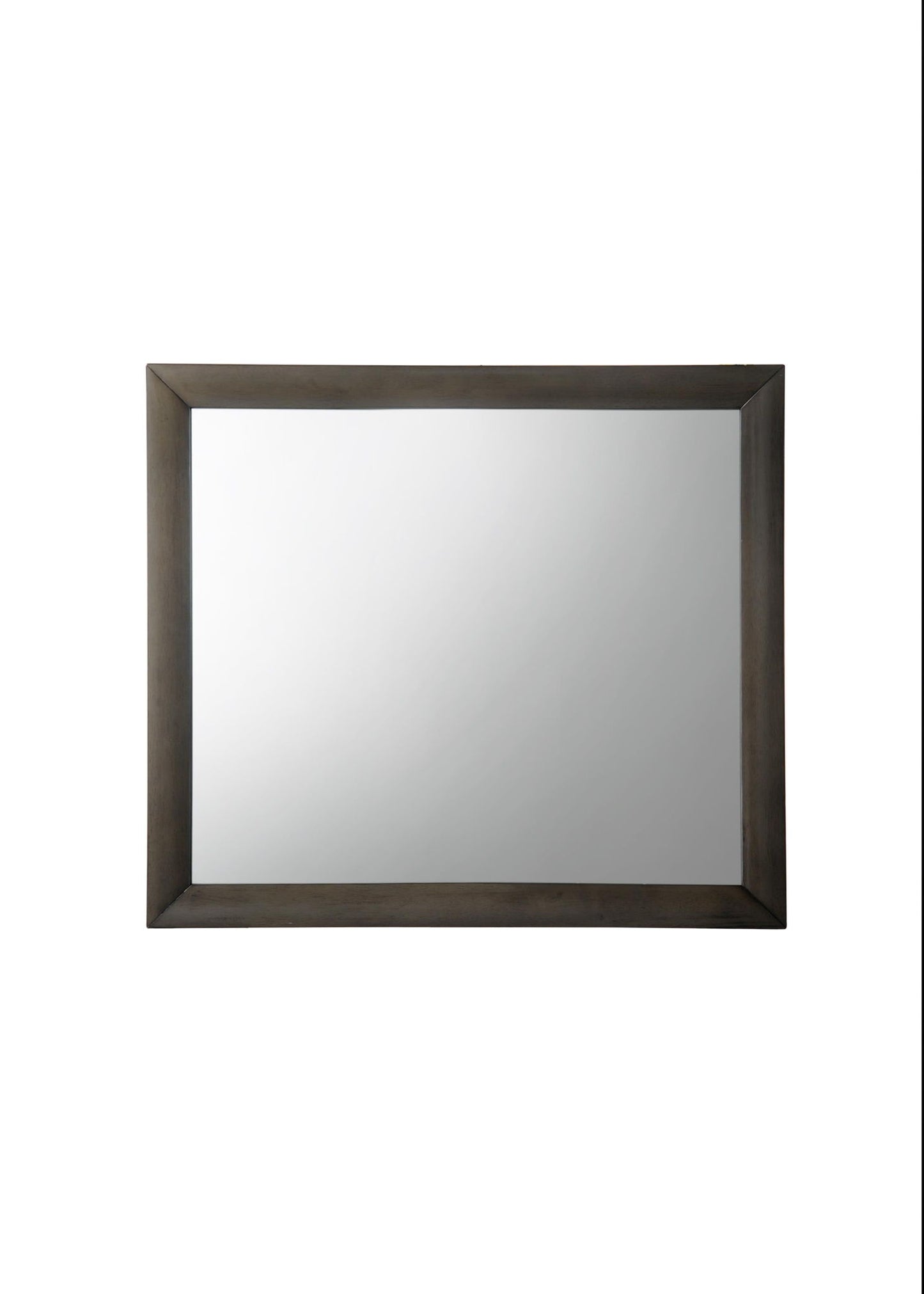 The Ireland - Contemporary Design Mirror features a rectangular shape with a dark wooden frame, showcased against a plain white background.