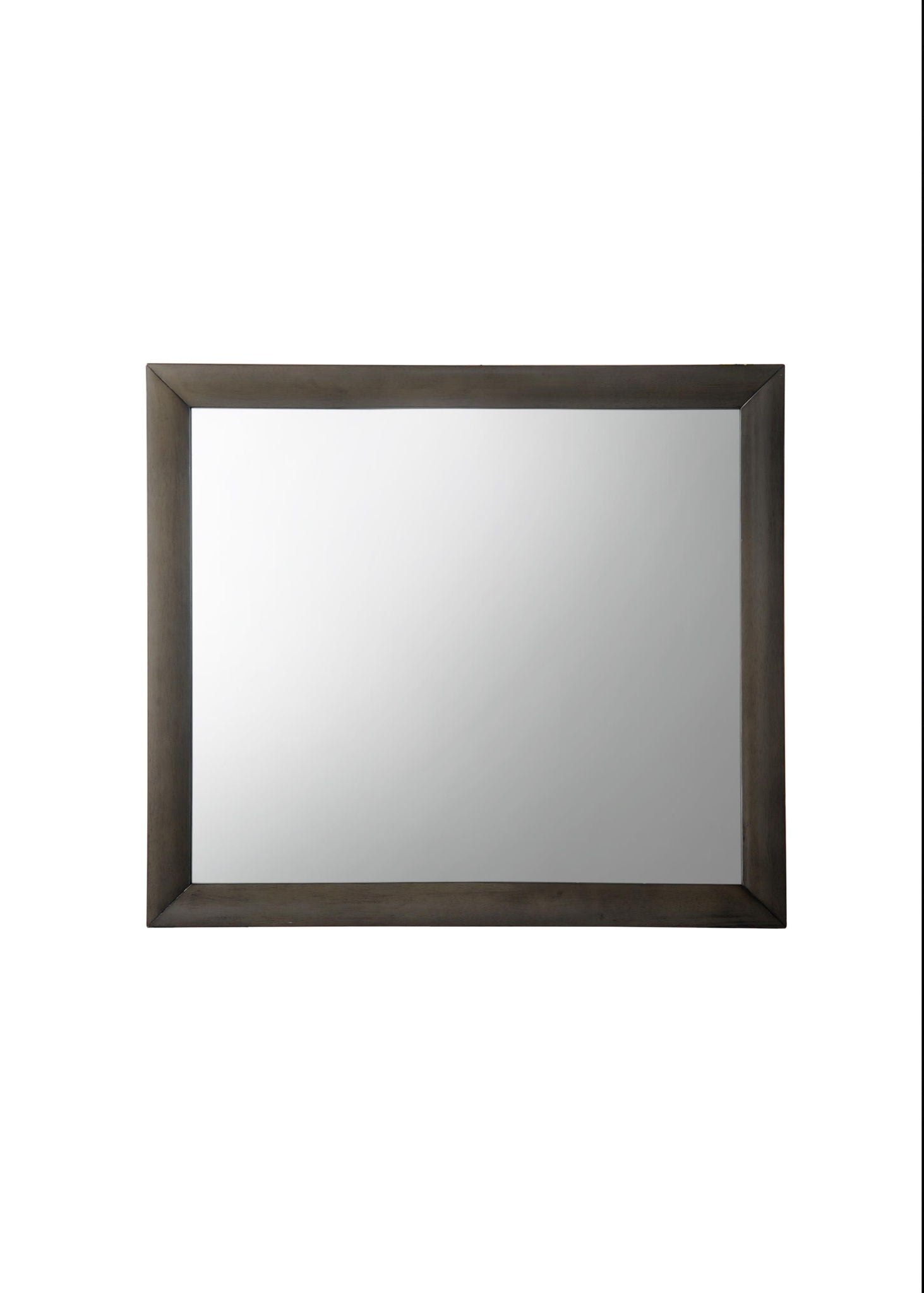 The Ireland - Contemporary Design Mirror features a rectangular shape with a dark wooden frame, showcased against a plain white background.