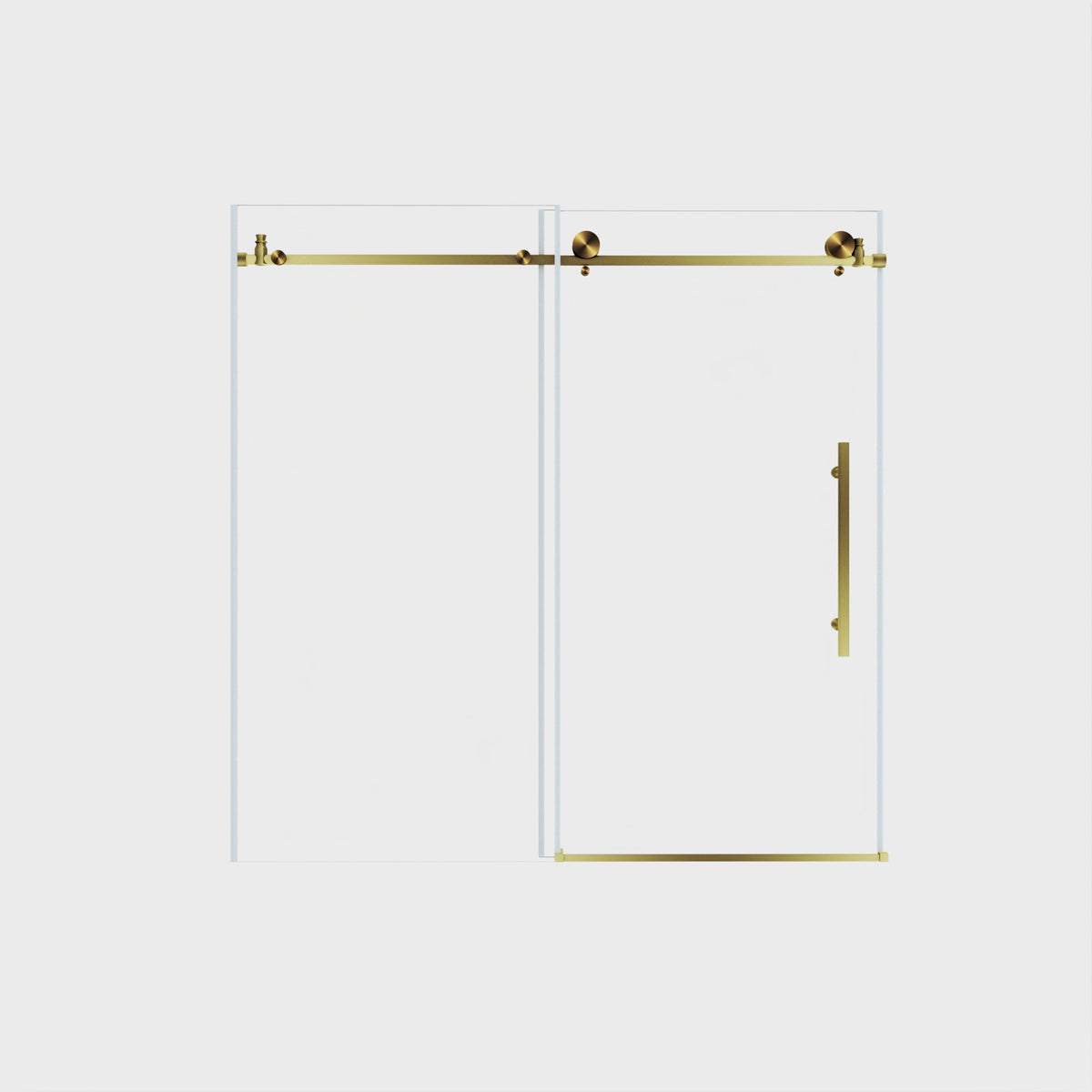 Frameless Shower Door, Smooth Sliding Tracks