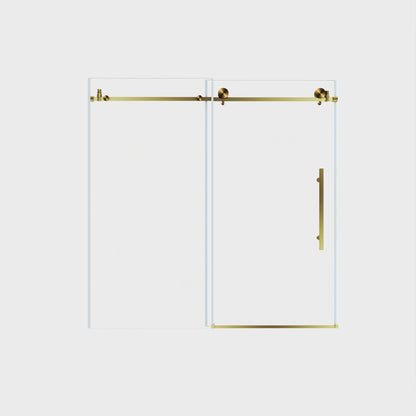 Frameless Shower Door, Smooth Sliding Tracks