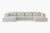 Boucle-White / 4 Armless Chairs & 4 Ottomans/Armrests