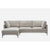 Pearl Beige / Chaise - Left Facing / Black