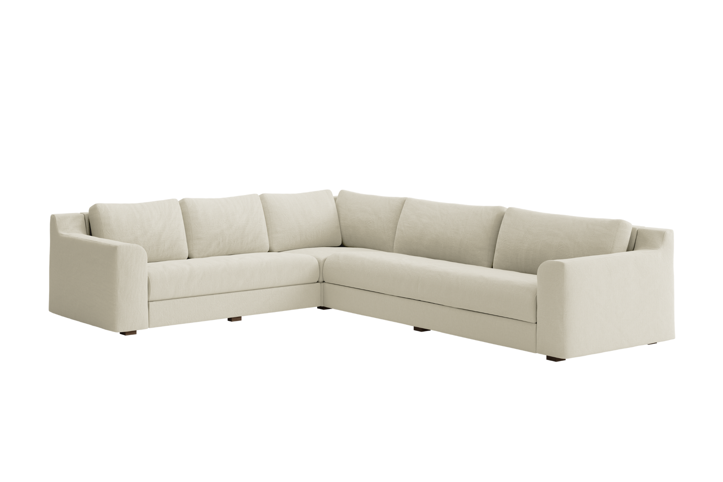 The Elevate Reversible L Sectional in Natural Hemp – Spacious Eco-Friendly Sofa by Sabai