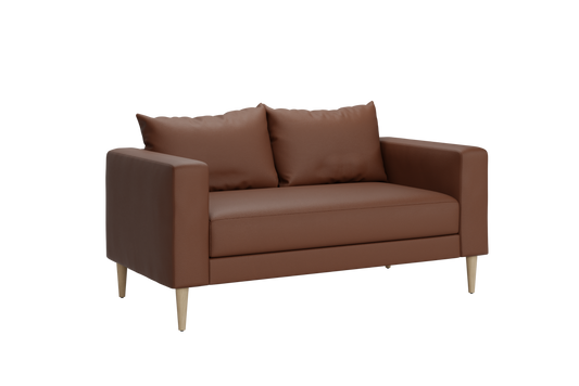 The Essential Loveseat in Cactus Leather – Compact Eco-Friendly Sofa by Sabai